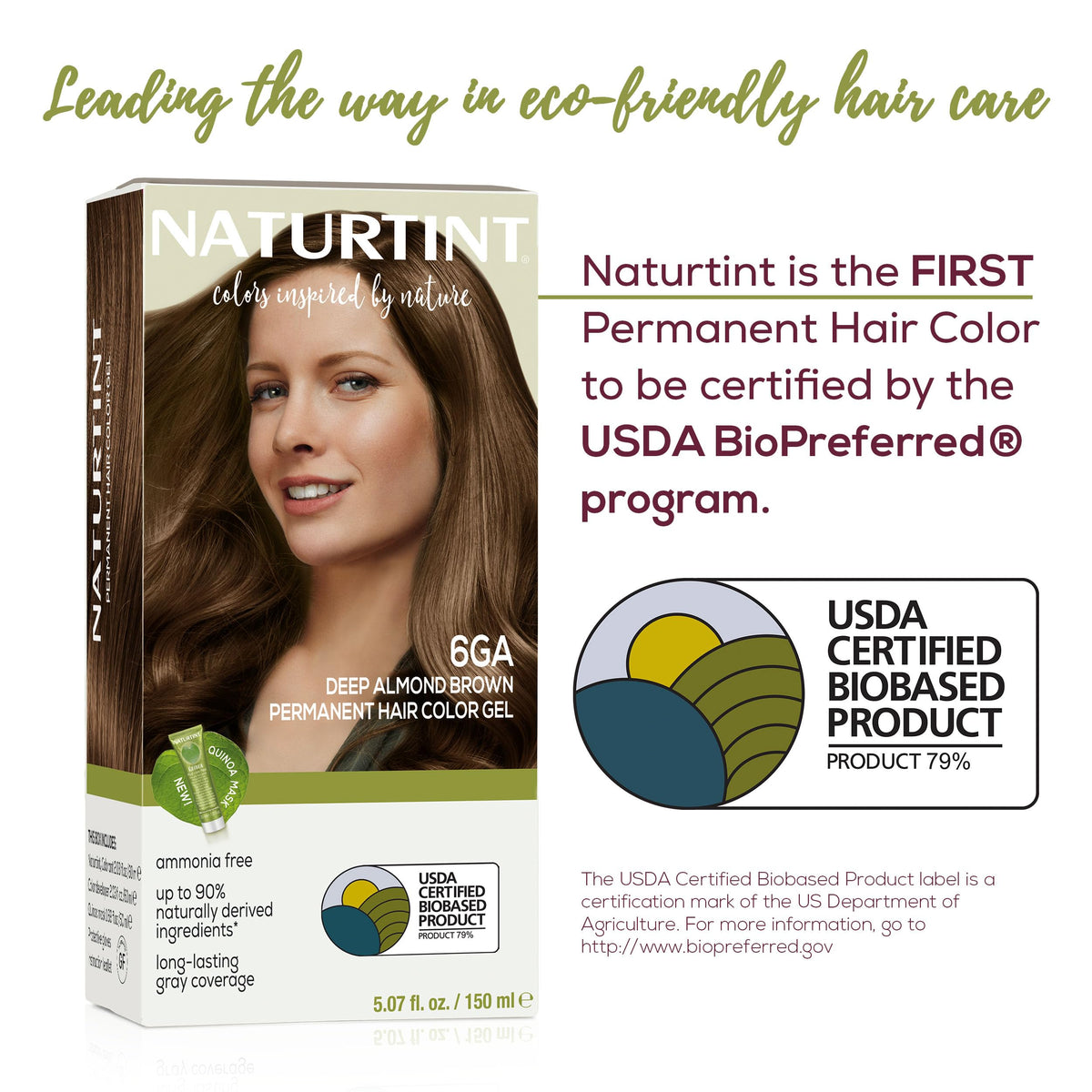 Naturtint 6GA deep almond brown color result with natural depth