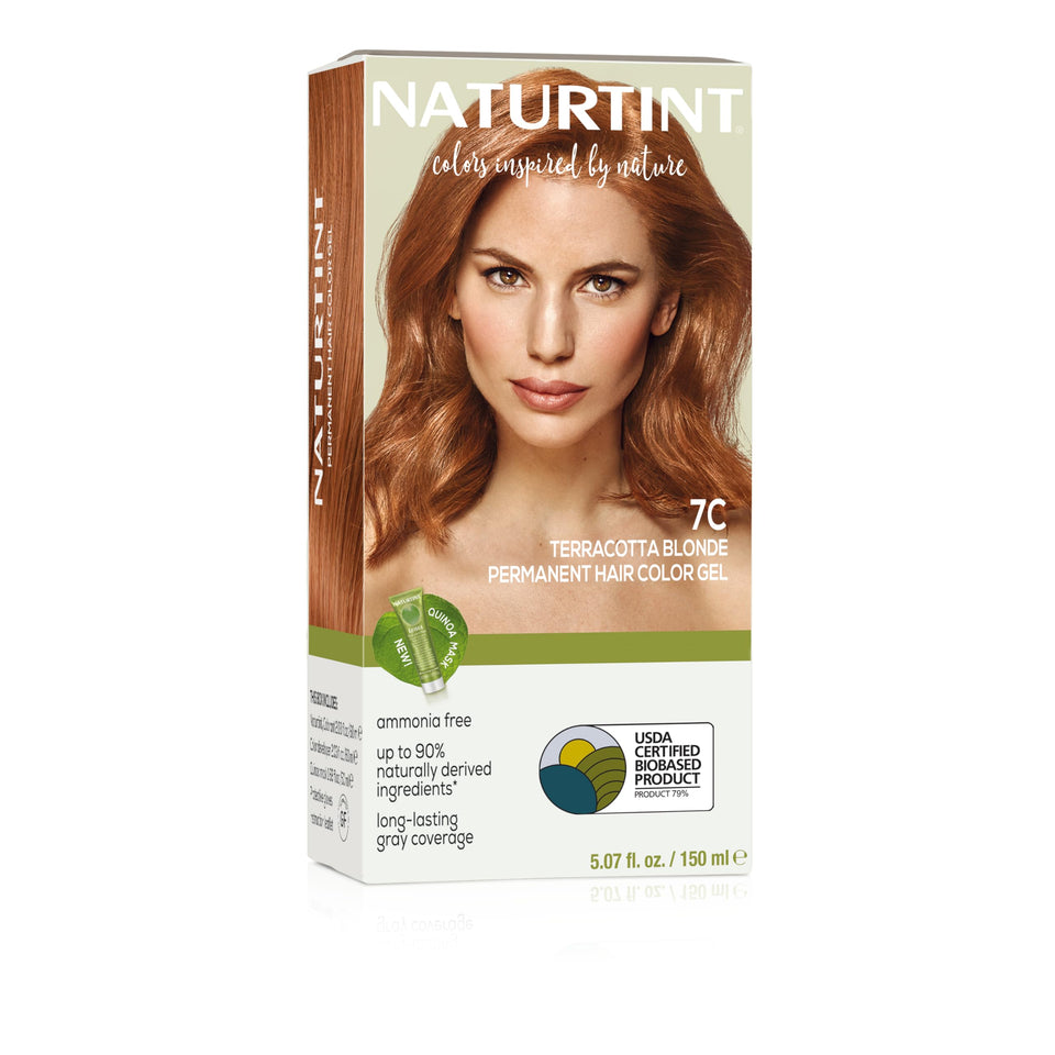 Naturtint 7C Terracotta Blonde packshot highlights home color convenience