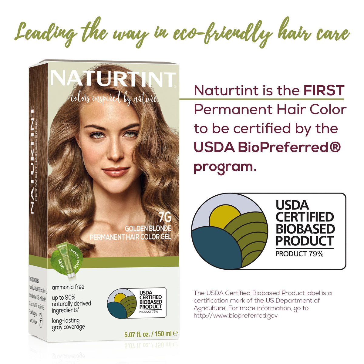 Naturtint 7G Golden Blonde color swatches display warm, natural golden tones.