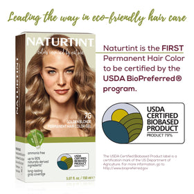 Naturtint 7G Golden Blonde color swatches display warm, natural golden tones.
