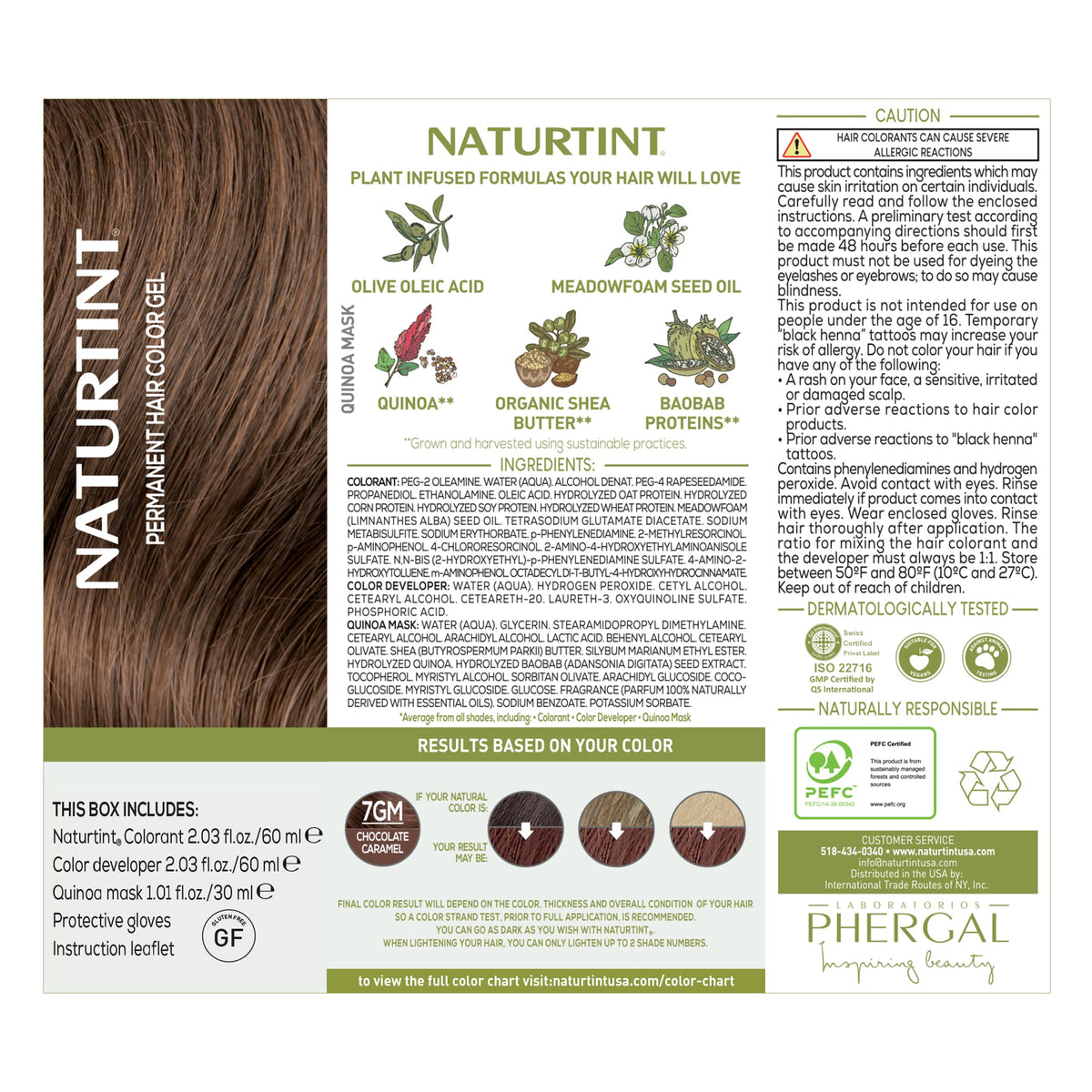 Naturtint 7GM Chocolate Caramel color swatch preview for gray coverage.