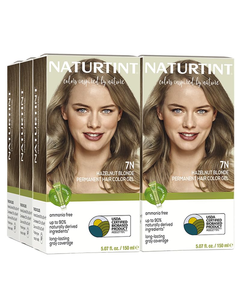 Naturtint 7N Hazelnut Blonde packaging showing ammonia-free vegan hair color