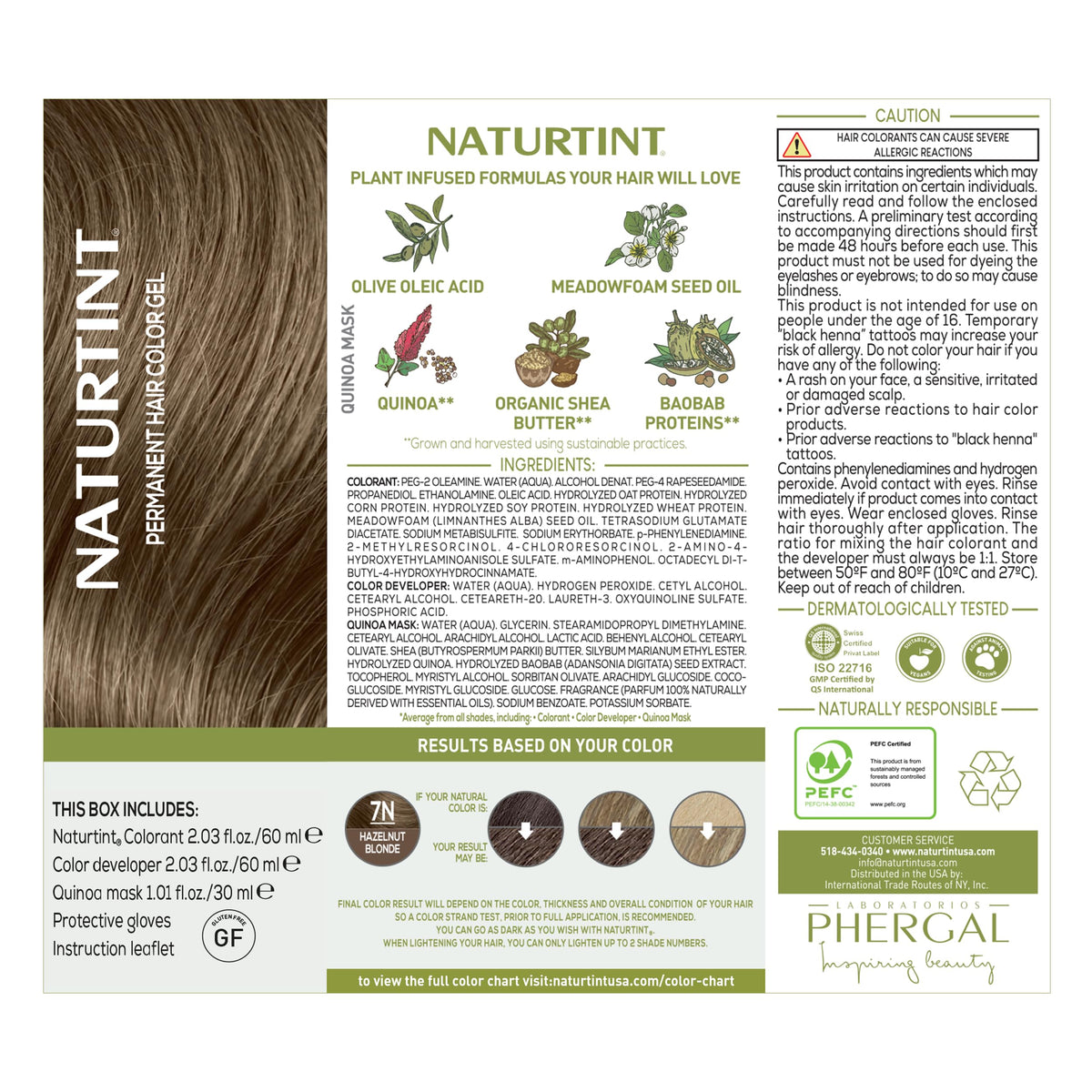 Naturtint 7N Hazelnut Blonde plant-based ingredients suggest healthier-feeling hair