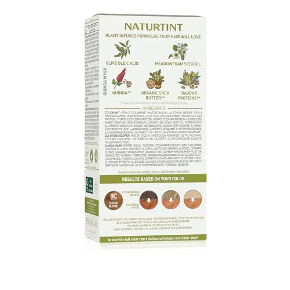 Naturtint 8C Copper Blonde cream consistency ready for easy application.