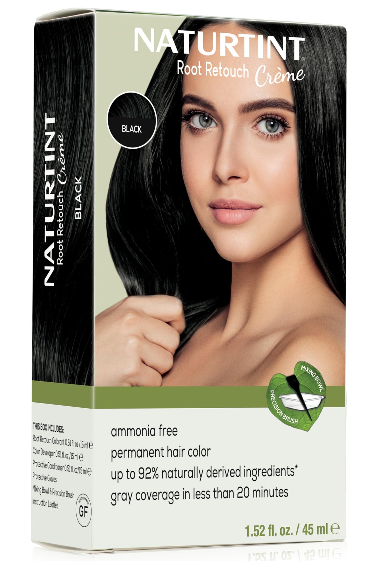 Naturtint Black Root Retouch Crème box for at-home gray coverage.