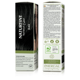 Naturtint Black Root Retouch Crème close-up showing even gray coverage.