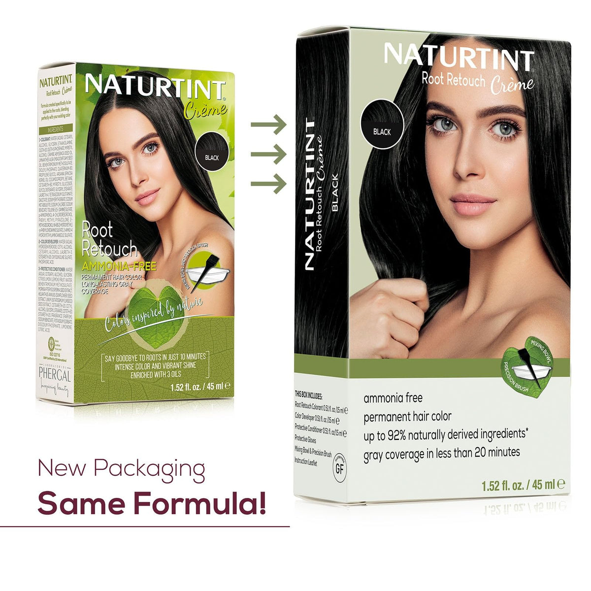 Naturtint Black Root Retouch Crème tube and bowl ready for easy application.