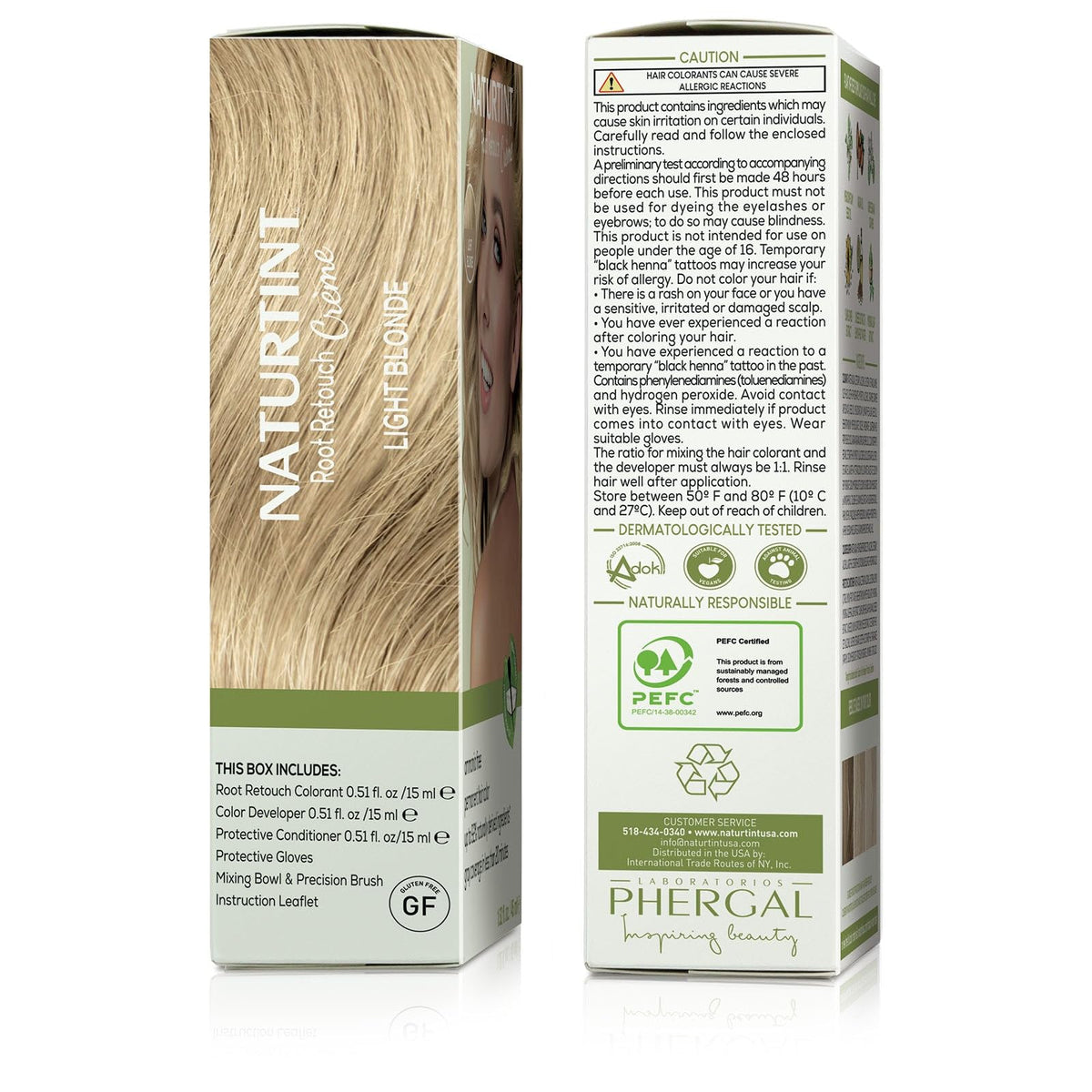 Naturtint Bottle with Swatches illustrating shade blending options