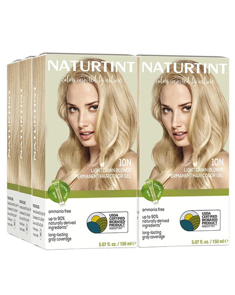 Naturtint 10N Light Dawn Blonde color in-pack for at-home salon-like results.