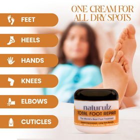 Naturulz Total Foot Repair American-made badge signifies local sourcing and care
