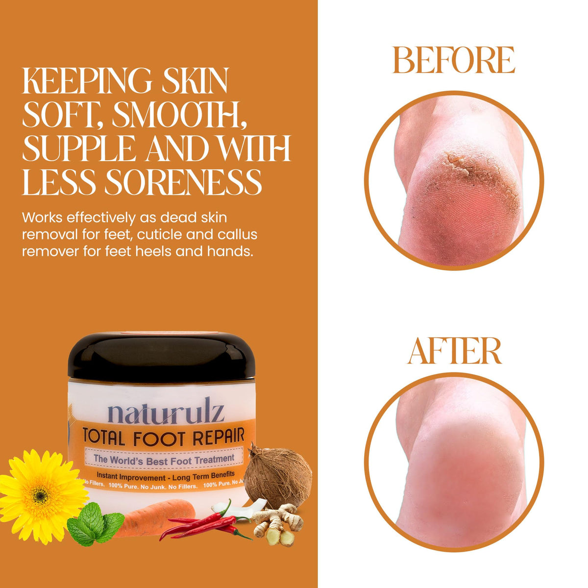 Naturulz ingredients scene showcases coconut oil and herbal extracts for skin conditioning