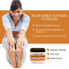 Naturulz Total Foot Repair melts on contact for quick absorption