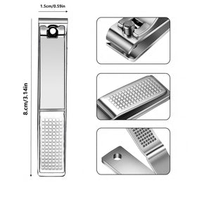 Natzerat stainless steel nail clipper close-up showing durable rust-resistant blade