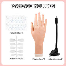 Close-up of silicone texture on Naughtology hand ideal for realistic nail art practice.