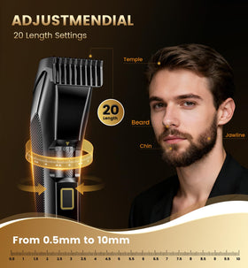 NAUQUOHZ 7200 RPM motor enables efficient trimming for thick beards.