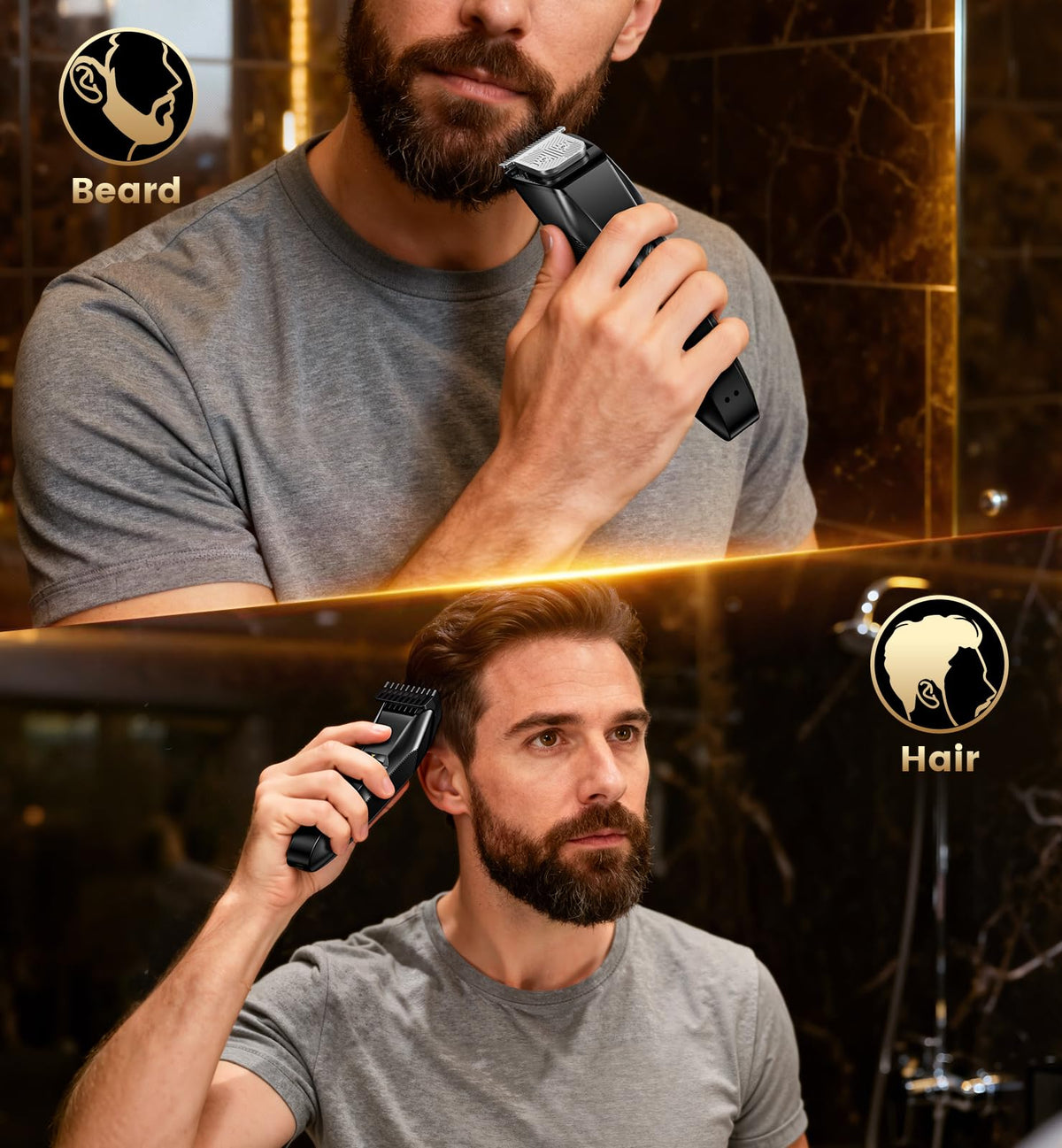 NAUQUOHZ ergonomic grip provides comfortable handling during longer grooming sessions.