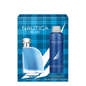 Nautica Blue Deodorant Spray close-up suggesting all-day freshness.