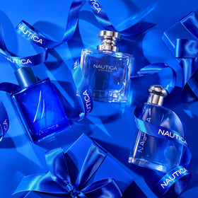 Nautica Oceans amberwood glow adds lasting depth for all-day wear.