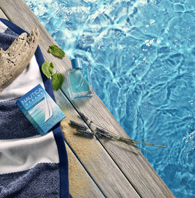 Nautica Oceans Pacific Coast bottle steam label hints refreshing aroma.