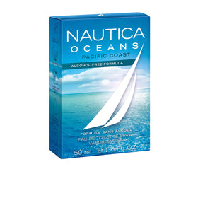 Nautica Oceans Pacific Coast packaging box highlights eco-friendly materials.