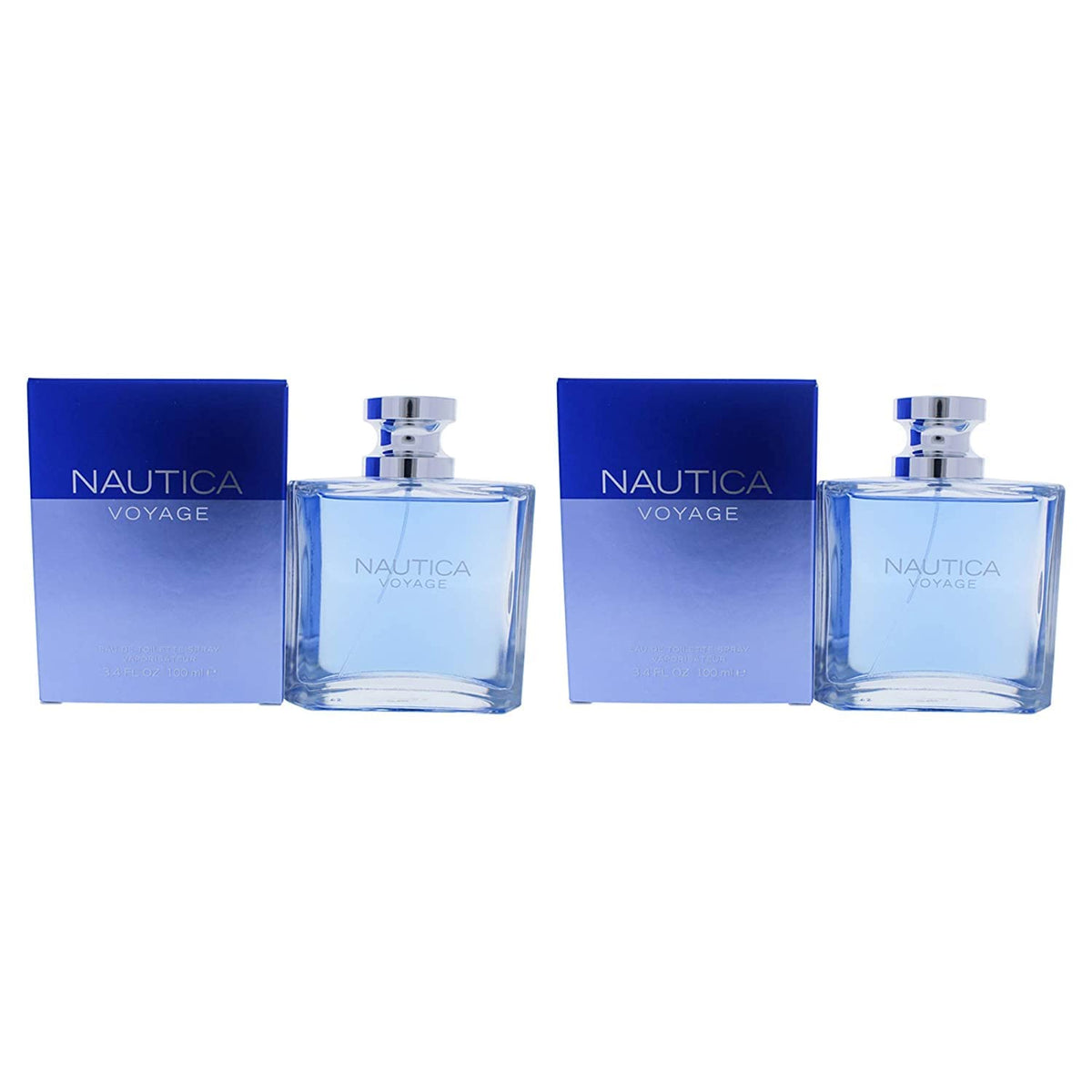 Nautica Voyage for Men EDT bottle close-up highlighting oceanic notes for everyday freshness.