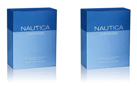 Nautica Voyage two-pack display showing versatile day-to-night fragrance.