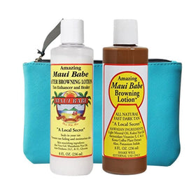 Nautical Crush Maui Babe Browning Lotion 8oz bottle close-up for deep tanning.