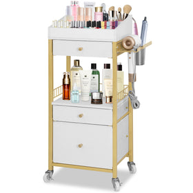 NauwaBarn makeup organizer cart top tray dividers organize cosmetics efficiently.
