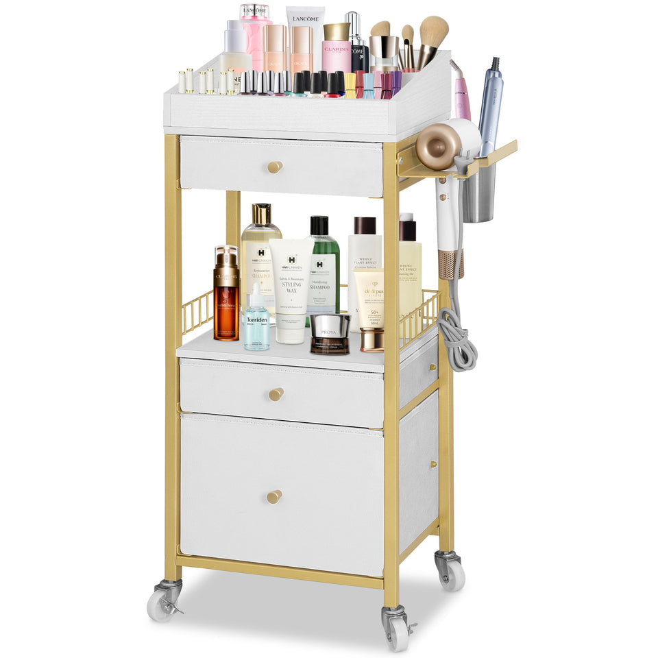 NauwaBarn makeup organizer cart top tray dividers organize cosmetics efficiently.
