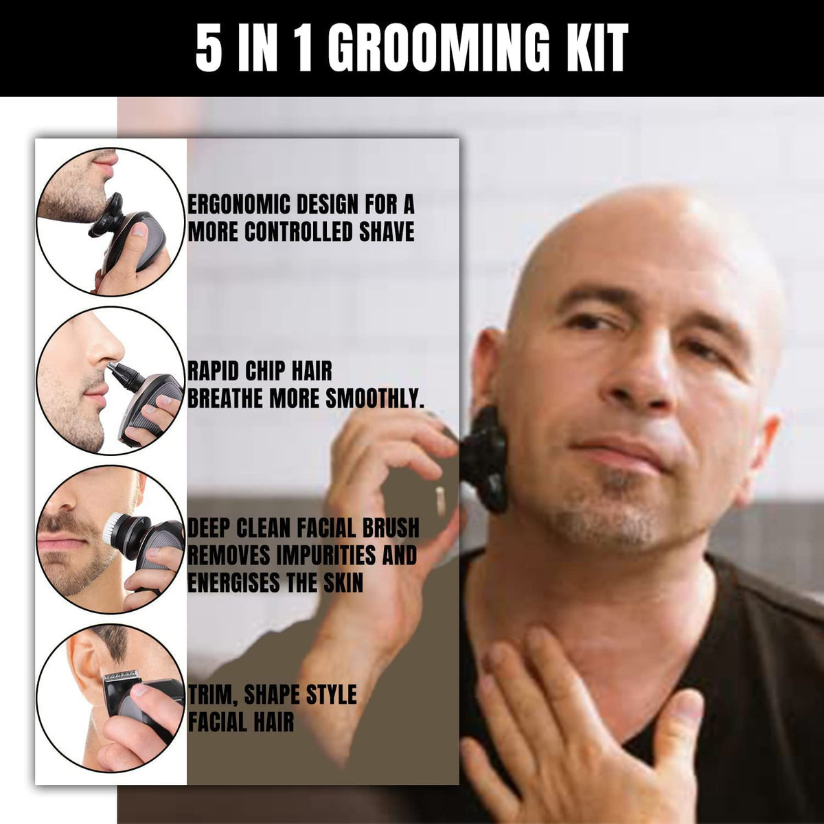NAWAZJEE bald head shaver case kit keeps grooming organized on the go