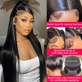 Nawpum 13x6 transparent lace front for seamless melt across skin tones