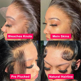Nawpum bleached knots create a natural-looking hairline.