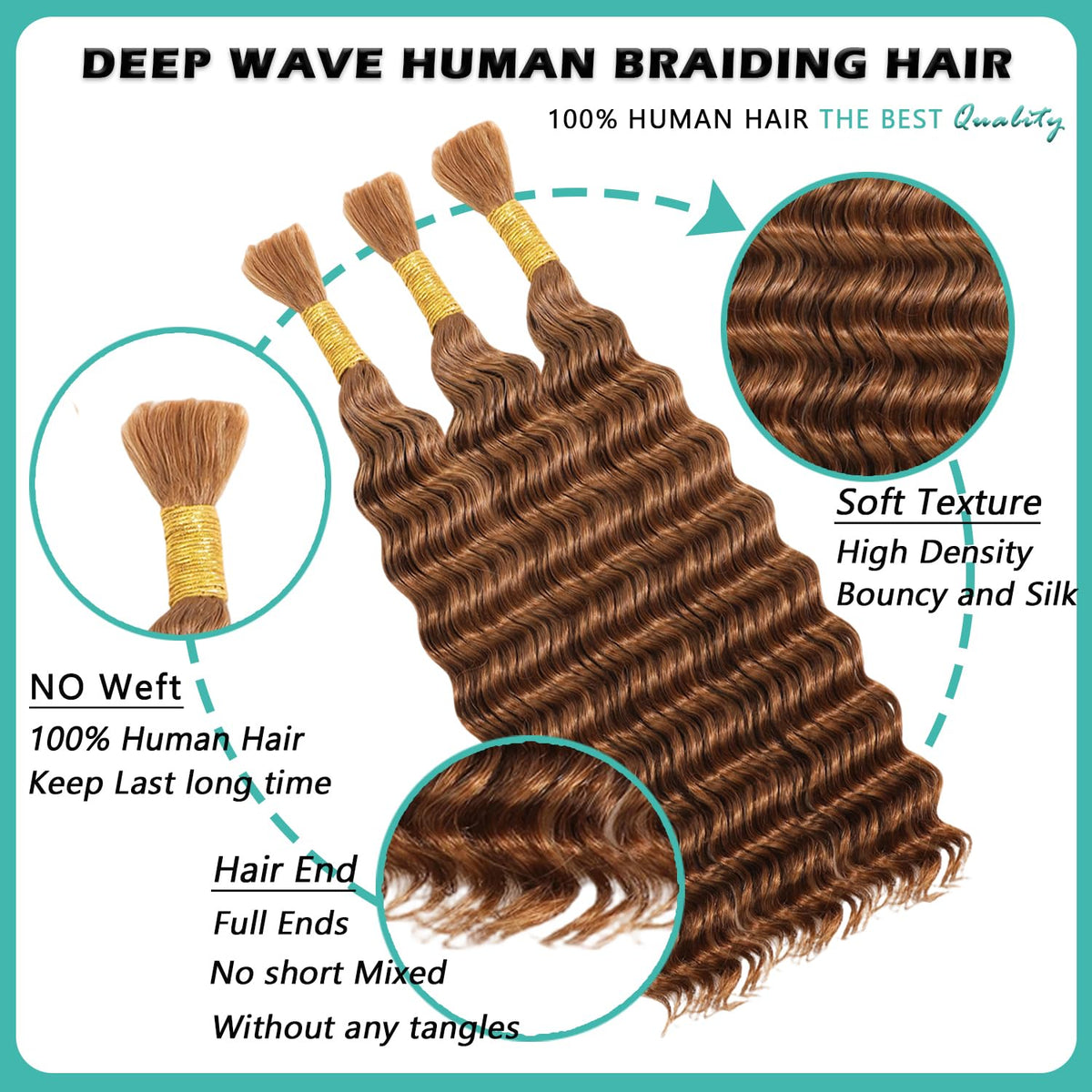 Nayominia boho braids bulk 120g for full, natural-looking styles