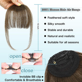 NAYOO Bangs clip-in design shown for quick, secure wear without damage.