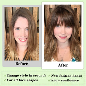 NAYOO bangs curl-friendly and straightenable, easy styling with heat tools.
