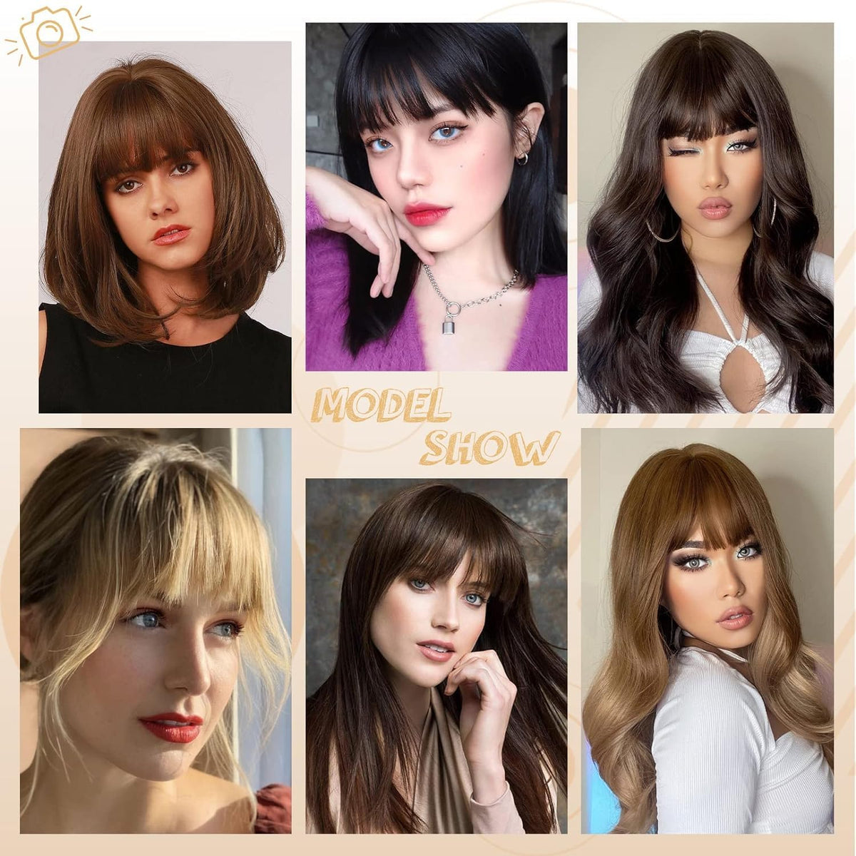 NAYOO daily wear ready bangs easy to style between activities