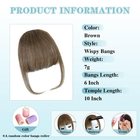 NAYOO Bangs wispy bangs clip for a light, airy fringe that blends with your hair.