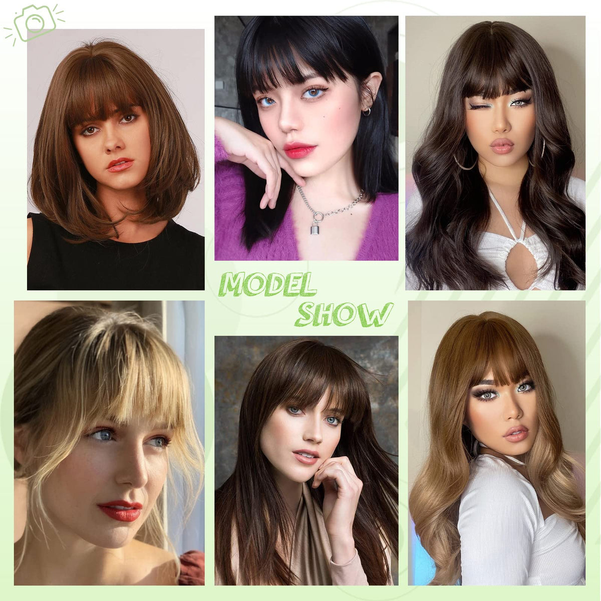 NAYOO bangs in-use application demonstrating clip-in ease and secure hold.