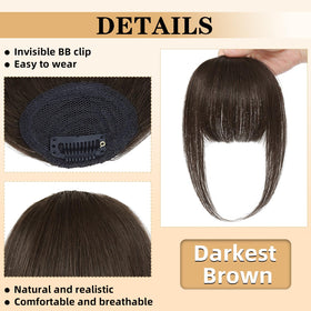 NAYOO clip-in bangs wispy fringe shapes the face for balanced styling.