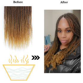 NAYOO ombré crochet twist close-up highlights color depth and fiber texture.