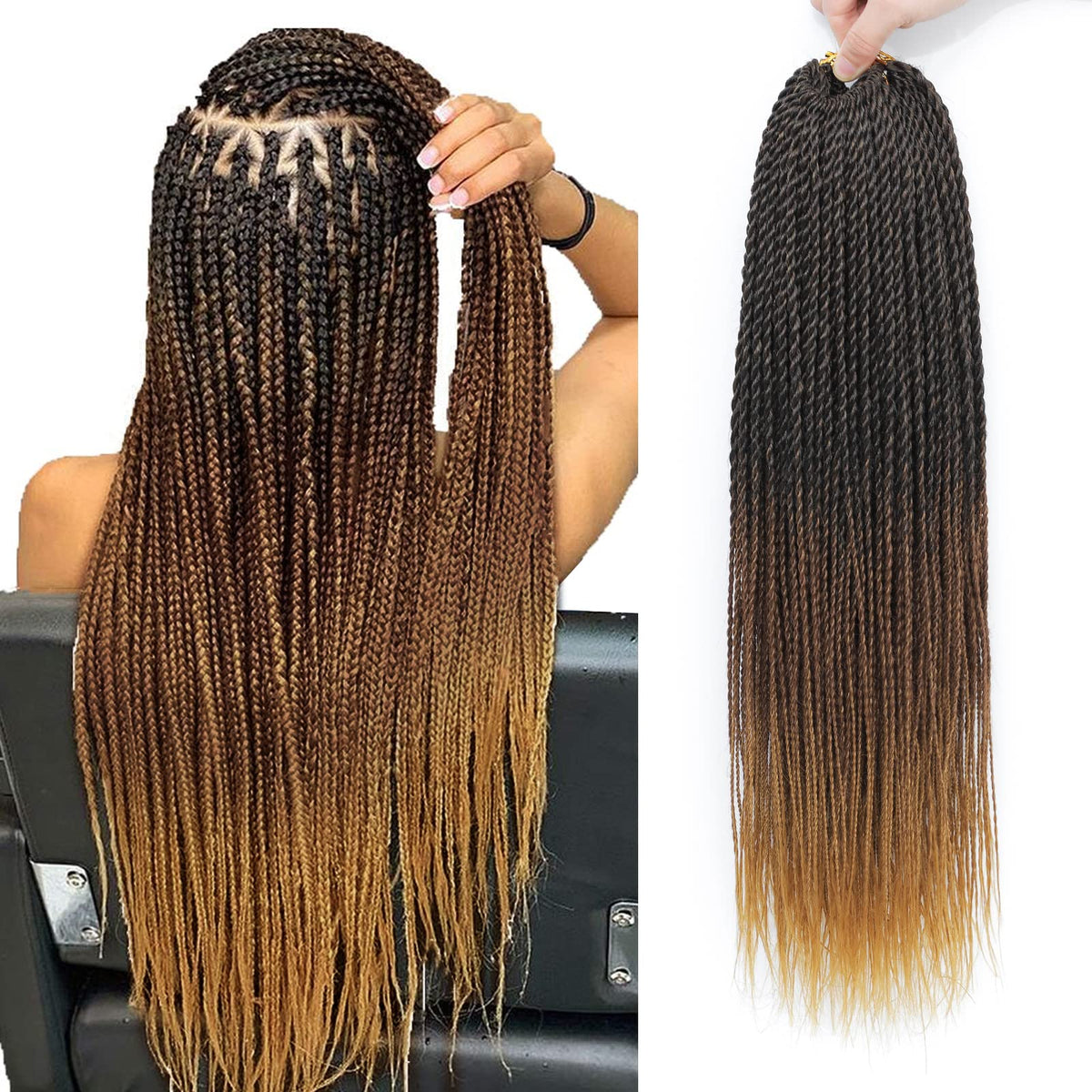 NAYOO 18-inch ombré crochet twist full-pack display for versatile styling.
