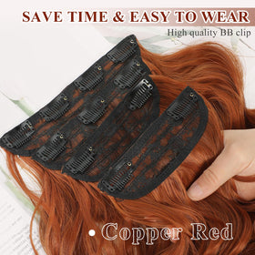 NAYOO curly synthetic hair wefts 5in clip-in with secure attachment.