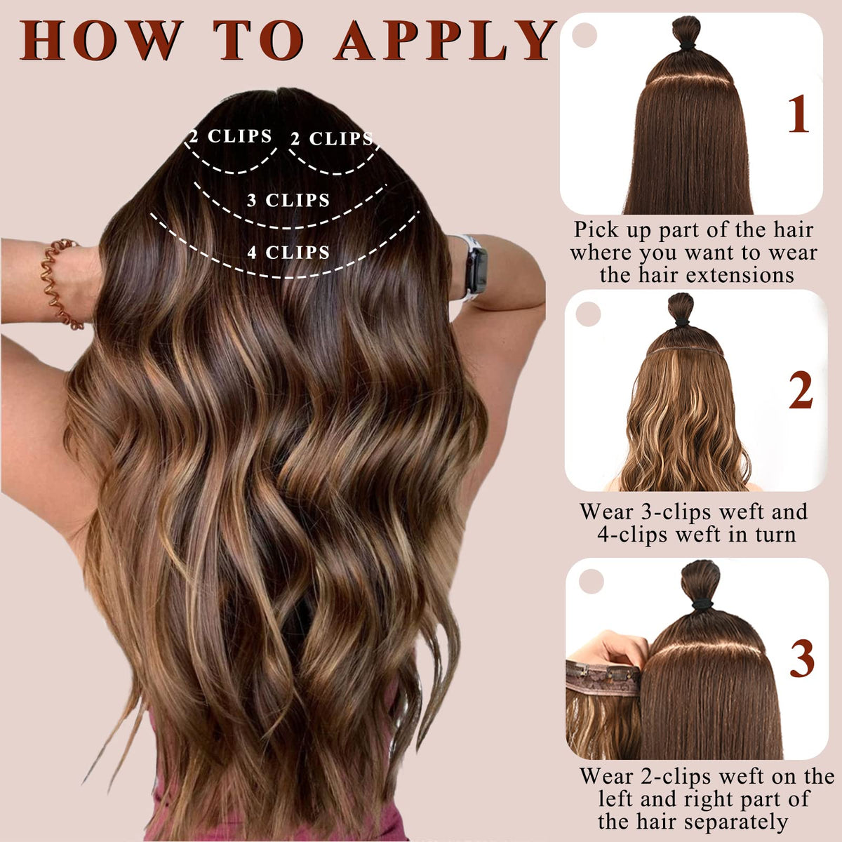 NAYOO easy-care guide for clip-in extensions upkeep.