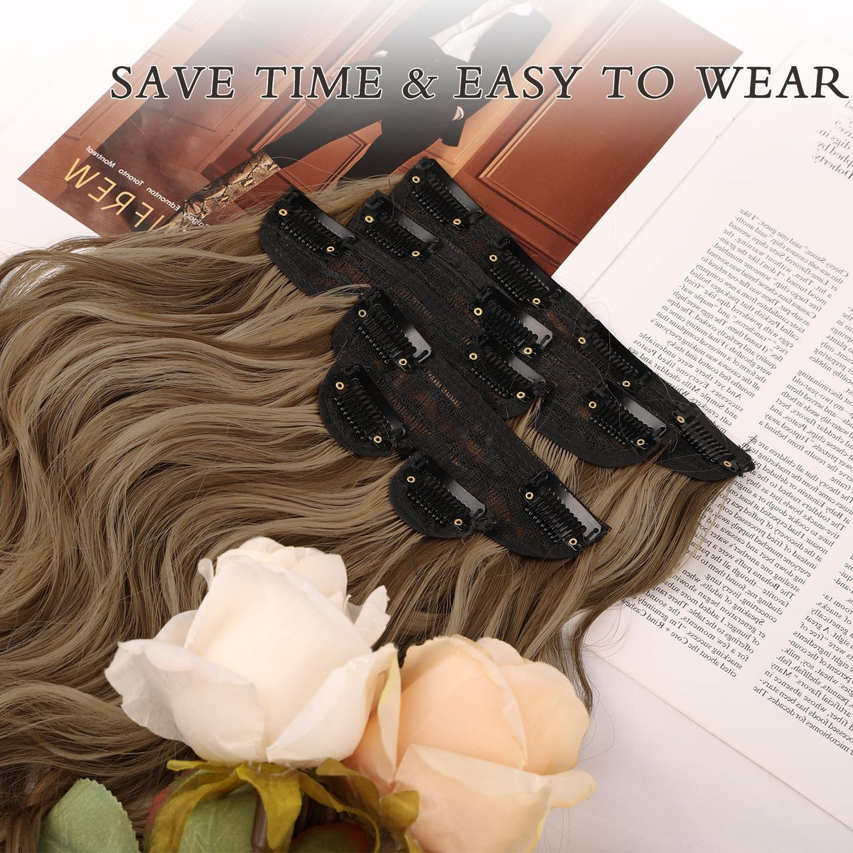 NAYOO easy application clip-ins for quick hair transformation