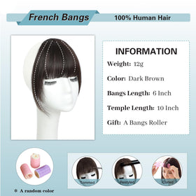 NAYOO French bangs clip-in extensions add instant fullness and daily wear versatility.