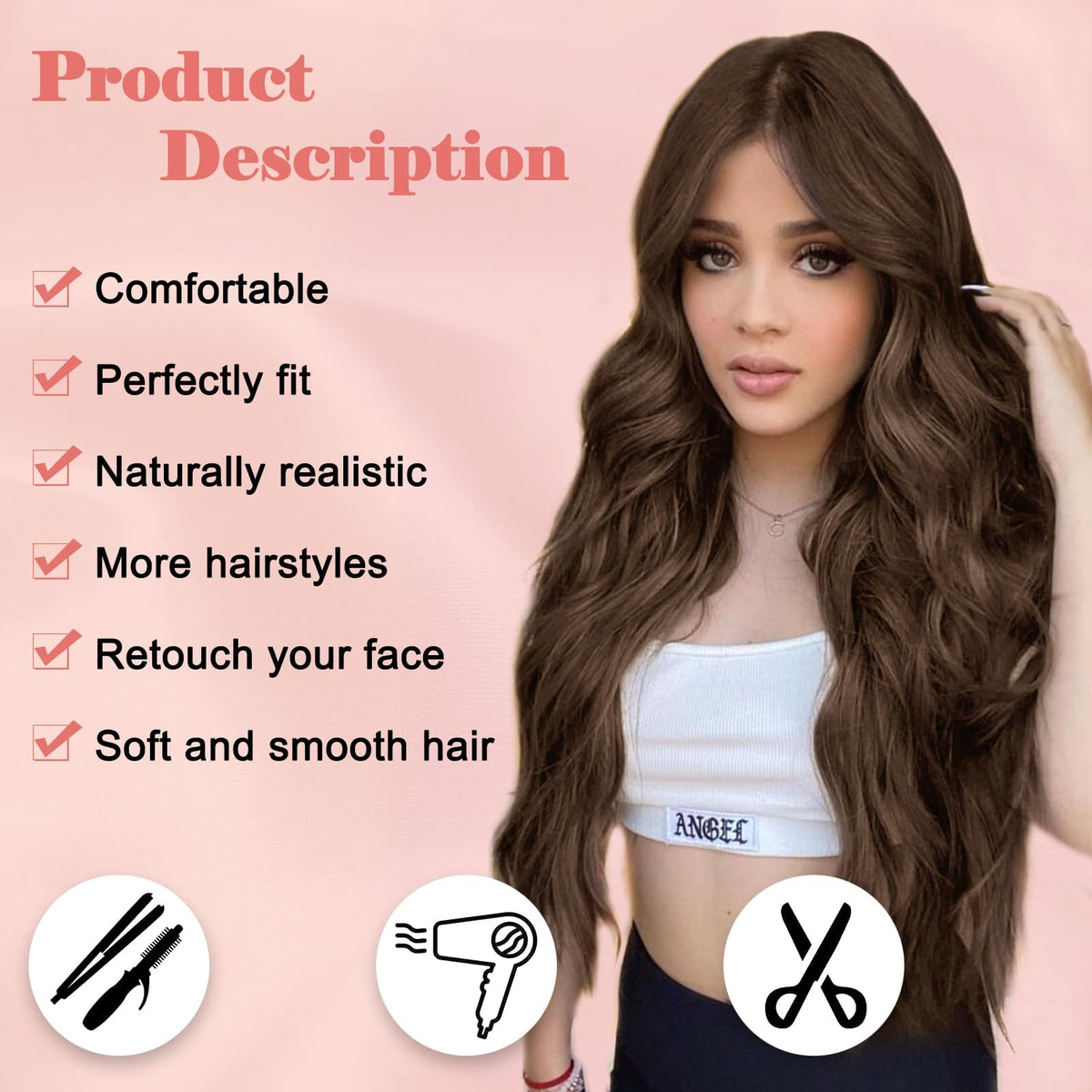 NAYOO hand-tied lace hairline wig for a realistic front appearance.