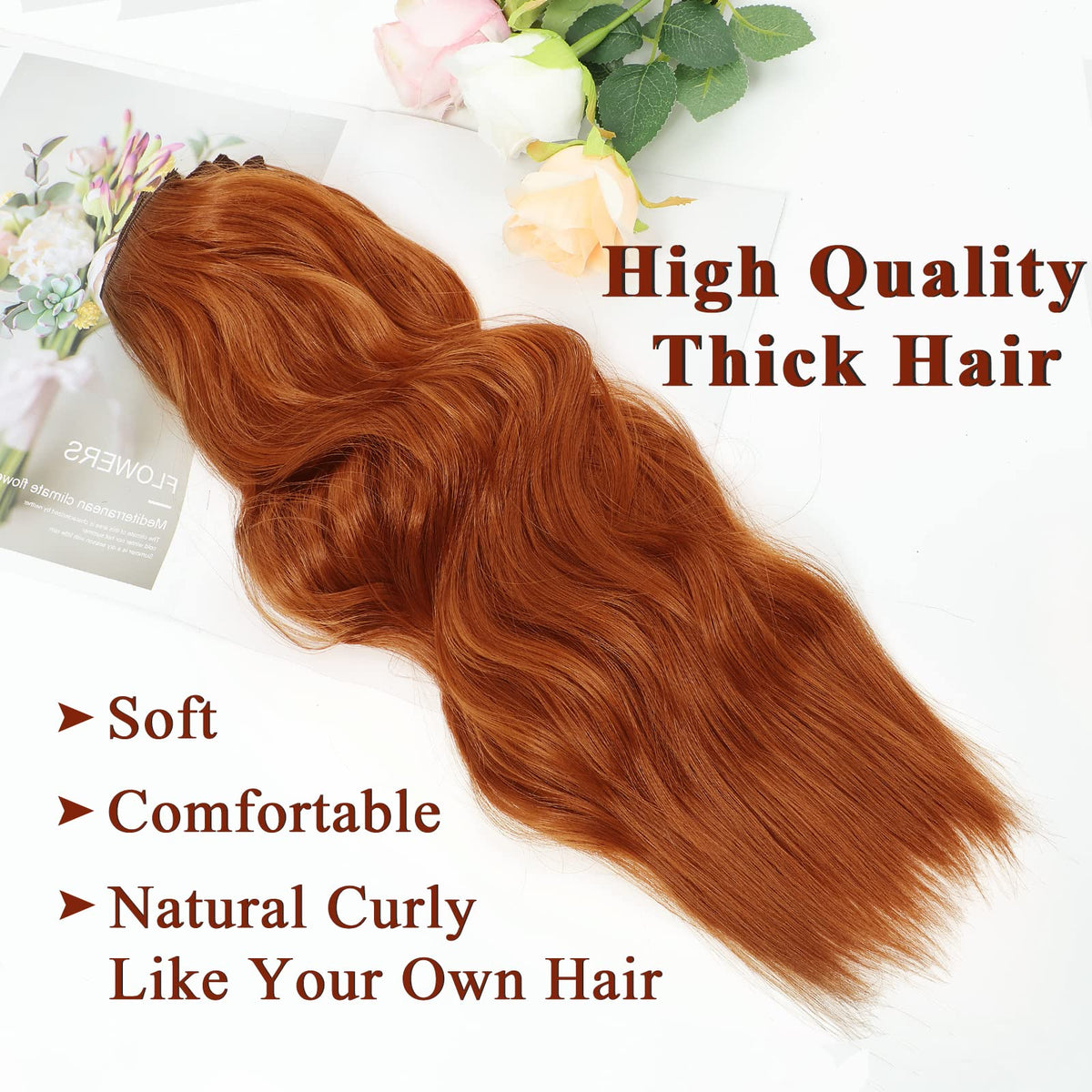 NAYOO heat-resistant synthetic fiber for smooth styling.