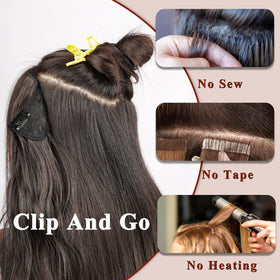 NAYOO copper red long waves for dramatic volume at home.