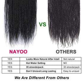 NAYOO Senegalese Twist crochet hair 18-inch full head demonstrates natural-looking volume.