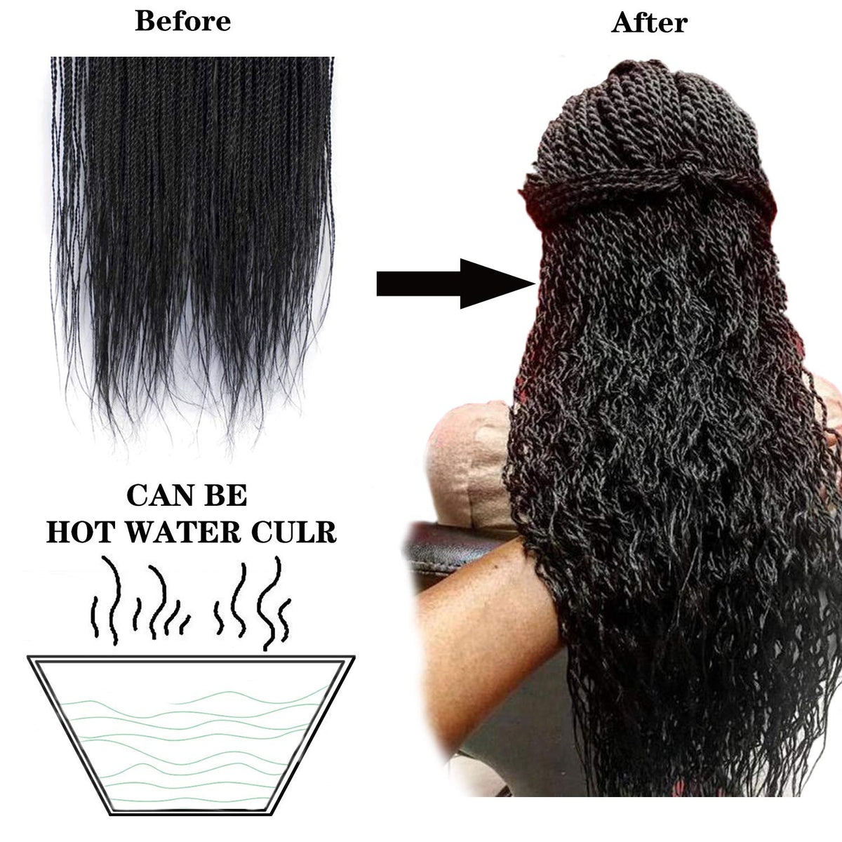 NAYOO crochet hair 22 inch ends shown for versatile soft feel and comfort